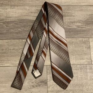 Beau Brummell Men's Vintage Polyester Tie 56" X 3” Multi-Color Striped